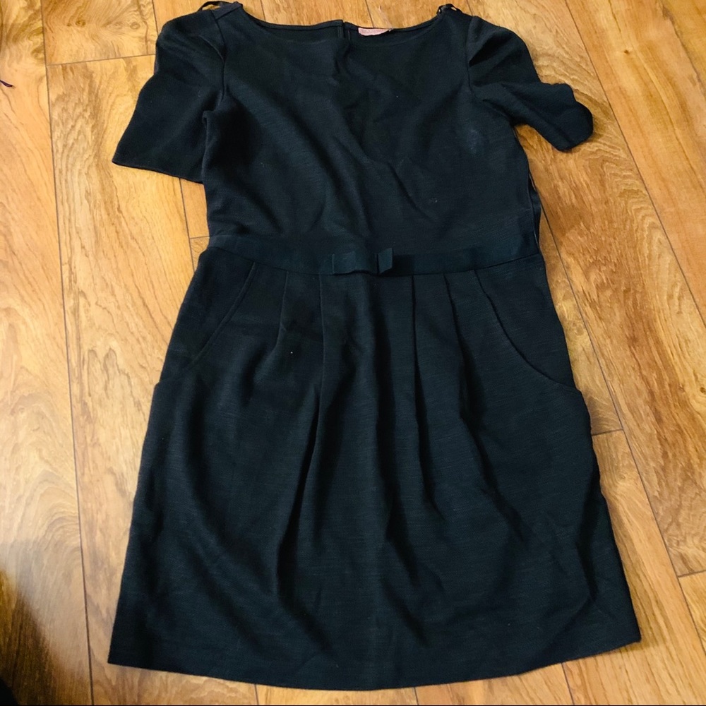 JUICY COUTURE BLACK BOW DRESS WITH POCKETS SZ S